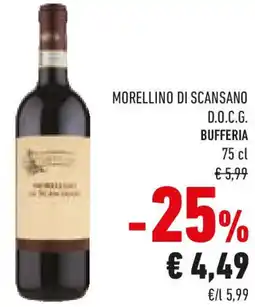 Conad Morellino di scansano d.o.c.g. bufferia offerta