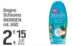 Supermercati Dok Bagno Schiuma BIONSEN offerta