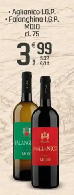 Supermercati Dok Aglianico I.G.P. Falanghina I.G.P. MOIO offerta