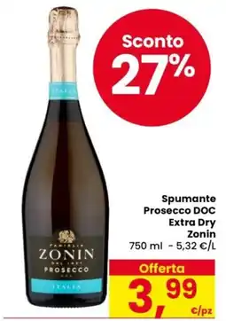 Despar Spumante Prosecco DOC Extra Dry Zonin offerta
