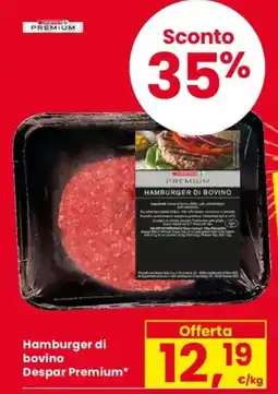 Despar Hamburger di bovino Despar Premium offerta