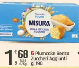 Supermercati Dok 6 Plumcake Senza Zuccheri Aggiunti offerta