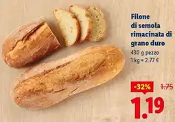 Lidl Filone di semola rimacinata di grano duro offerta