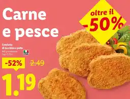 Lidl Cotoletta di tacchino e pollo offerta