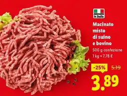 Lidl Macinato misto di suino e bovino offerta