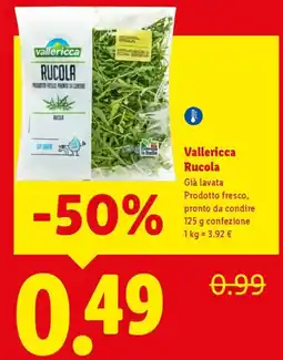 Lidl Vallericca Rucola offerta