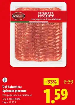 Lidl Dal Salumiere Spianata piccante offerta