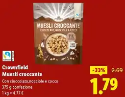 Lidl Crownfield Muesli croccante offerta