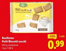 Lidl Realforno Petit biscotti secchi offerta