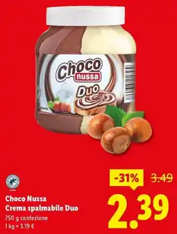 Lidl Choco Nussa Crema spalmabile Duo offerta