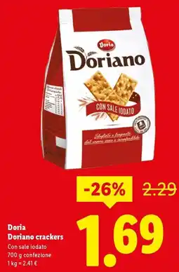 Lidl Doria Doriano crackers offerta