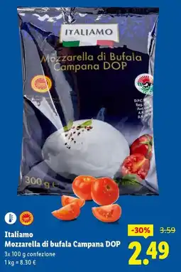 Lidl Italiamo Mozzarella di bufala Campana DOP offerta