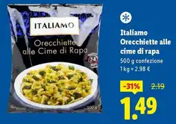 Lidl Italiamo Orecchiette alle cime di rapa offerta