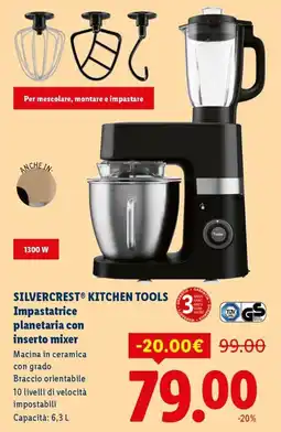 Lidl SILVERCREST KITCHEN TOOLS Impastatrice planetaria con inserto mixer offerta