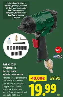 Lidl PARKSIDE Avvitatore a percussione ad aria compressa offerta