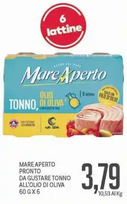 Supermercati Piccolo Mare aperto pronto da gustare tonno all'olio di oliva offerta