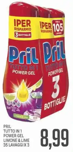 Supermercati Piccolo Pril tutto in 1 power gel limone & lime offerta