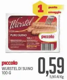 Supermercati Piccolo Piccolo wurstel di suino offerta