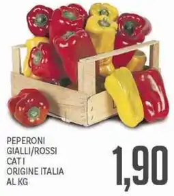 Supermercati Piccolo Peperoni gialli/rossi cat i origine italia offerta
