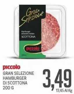 Supermercati Piccolo Piccolo gran selezione hamburger discottona offerta