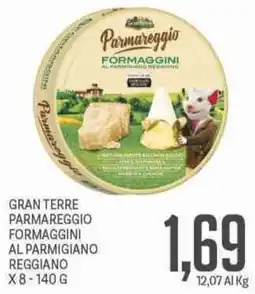 Supermercati Piccolo Gran terre parmareggio formaggini al parmigiano reggiano offerta