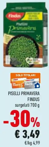 Conad Piselli primavera FINDUS surgelati offerta
