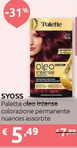 Ipersoap SYOSS Palette oleo intense colorazione permanente offerta