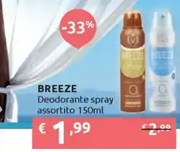 Ipersoap BREEZE Deodorante spray offerta