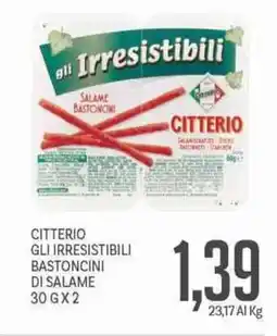 Supermercati Piccolo Citterio gli irresistibili bastoncini di salame offerta