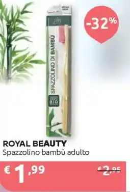 Ipersoap ROYAL BEAUTY Spazzolino bambù adulto offerta