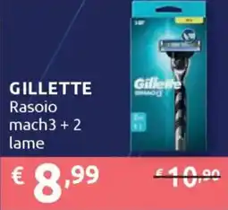 Ipersoap GILLETTE Rasoio mach3 + 2 lame offerta