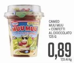 Supermercati Piccolo Cameo muu muu + confetti al cioccolato offerta