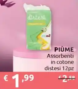 Ipersoap PIÙME Assorbenti in cotone distesi 12pz offerta