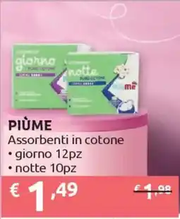 Ipersoap PIÙME Assorbenti in cotone offerta