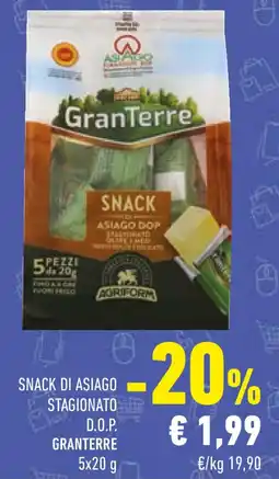 Conad Snack di asiago stagionato d.o.p. GRANTERRE offerta
