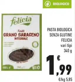 Conad Pasta biologica senza glutine FELICIA offerta