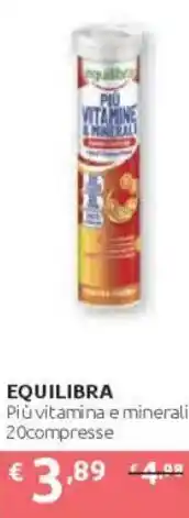 Ipersoap EQUILIBRA Piùvitamina e minerali 20compresse offerta