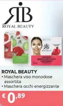 Ipersoap ROYAL BEAUTY Maschera viso monodose - Maschera occhi energizzante offerta