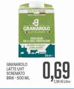Supermercati Piccolo Granarolo latte uht scremato brik offerta