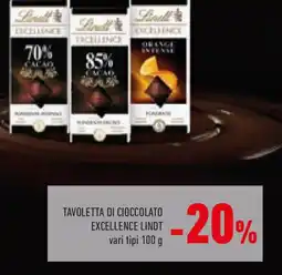 Conad Tavoletta di cioccolato excellence LINDT offerta