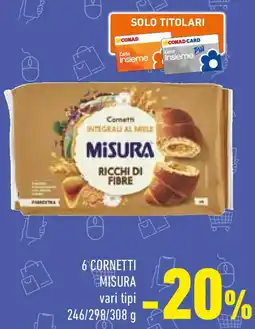 Conad 6 cornetti MISURA offerta