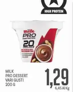 Supermercati Piccolo Milk pro dessert offerta