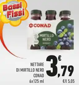 Conad Nettare di mirtillo nero CONAD offerta