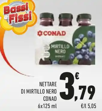 Conad Nettare di mirtillo nero CONAD offerta