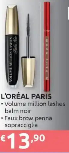 Ipersoap L'ORÉAL PARIS Volume million lashes balm noir - Faux brow penna sopracciglia offerta