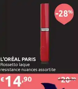 Ipersoap L'ORÉAL PARIS Rossetto laque resistance offerta