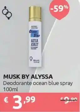 Ipersoap MUSK BY ALYSSA Deodorante ocean blue spray offerta