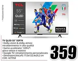 MediaWorld TCL TV QLED 55" 55P7K offerta