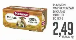 Supermercati Piccolo Plasmon omogeneizzati di carne offerta