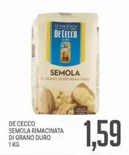 Supermercati Piccolo De cecco semola rimacinata di grano duro offerta